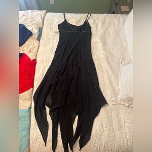 Elegant Black Asymmetrical Dress